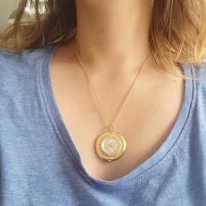 Vintage Swiss Donada Rhinestone Watch Necklace